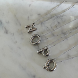 Chunky Initial Statement Necklace - Gold/Silver