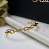 Studded Link Bracelet Cuff