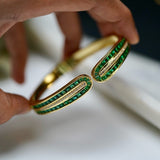 Green Openable Cuff Bracelet