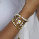 Sunshine Pearl Wrap Bracelet