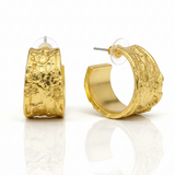 Crunchy hoop earrings