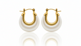 Pearl hoop earrings