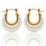 Pearl hoop earrings