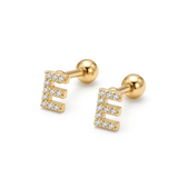 Pave Crystal Alphabet Stud Earrings