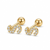 Pave Crystal Alphabet Stud Earrings