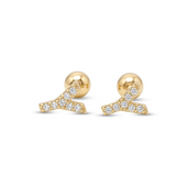 Pave Crystal Alphabet Stud Earrings