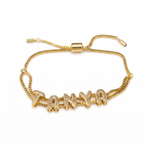 Mini Bubble Initial Name Bracelet (Bestseller)