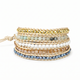 Blue Dunes Beaded Wrap Bracelet (Bestseller)