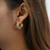 Dusty Enamel Hoops