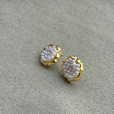 Circular Pearl Studs
