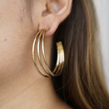 Triple Split Gold Hoops