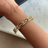 Minimal Evil Eye Cuff