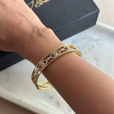 Minimal Evil Eye Cuff