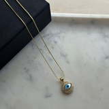 Gold Studded Gazing Evil Eye Necklace