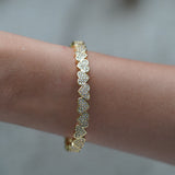 Studded Half Heart Cuff
