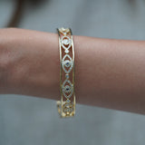 Minimal Evil Eye Cuff