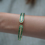 Green Openable Cuff Bracelet