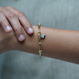 Crowned Evil Eye Charm Bracelet