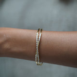 Set Of 2: Rainbow Cuff, Studded Cross Cuff