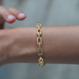 Studded Link Bracelet Cuff