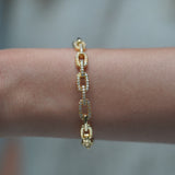 Studded Link Bracelet Cuff