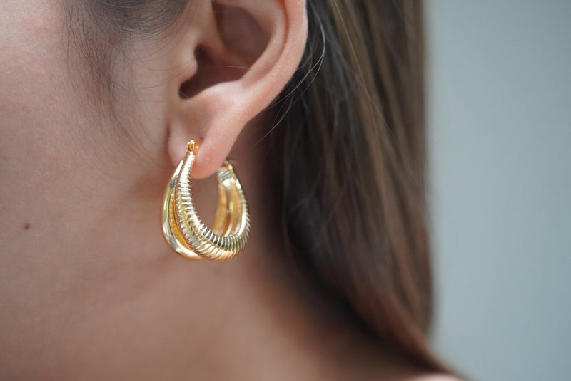 Signature Gold Hoops