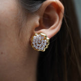 Circular Pearl Studs