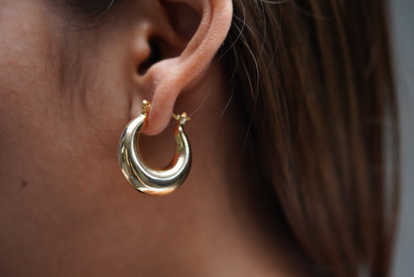 Chunky half hoop earrings