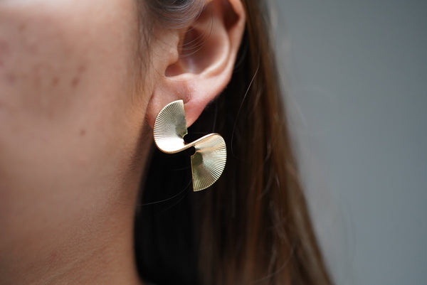 Egyptian Swirl Fan Earrings