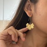 Vintage Flower Drop Earrings