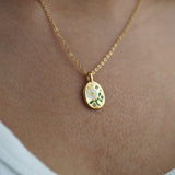 Wild Daisy & Stars Painted Necklace