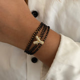 Mangalsutra Studded Initial Magnetic Bracelet
