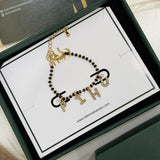 Mangalsutra Dangle Initial Bracelet
