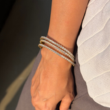 Stretch Sparkle Tennis Bracelet - Gold