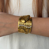 The Siren’s Shell Textured Gold Cuff