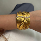 The Siren’s Shell Textured Gold Cuff