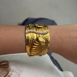 The Siren’s Shell Textured Gold Cuff