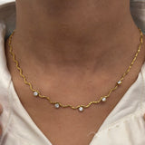 Luxe Wave Diamond Necklace