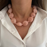 Blush Pink Acrylic Beaded Necklace