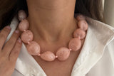 Blush Pink Acrylic Beaded Necklace