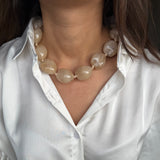 Creamy Acrylic Beaded Necklace