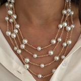 Riviera Pearl Magnetic Layers Necklace