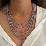 Dusty Mauve Multi Stand Magnetic Necklace