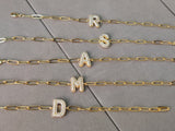 Bubble Initial Link Bracelet