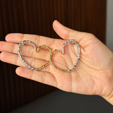 Two Tone Heart Earrings