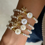 Initial Bow bracelet