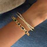 Set Of 2: Rainbow Cuff, Studded Cross Cuff