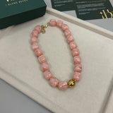 Blush Pink Chunky Resin Statement Necklace