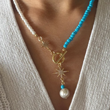 Star Drop Pearl Necklace
