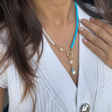 Star Drop Pearl Necklace